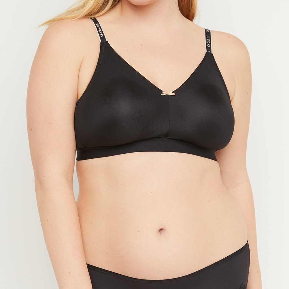 Simply Cacique Unlined No-Wire Bra Black 40G